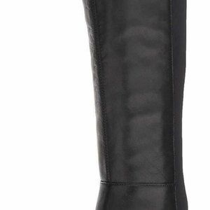 STEVE MADDEN BLACK HERO LEATHER KNEE BOOTS